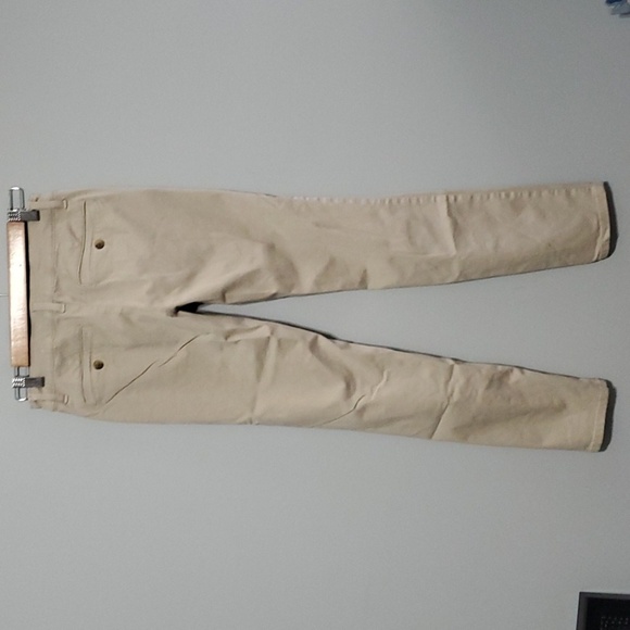 American EAGLE outfitters Beige Slim Fit Skinny Pants Flat Front Chino - Picture 8 of 14